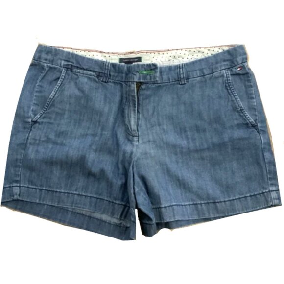 TOMMY HILFIGER DENIM MINI SHORT SHORTS - Picture 1 of 7